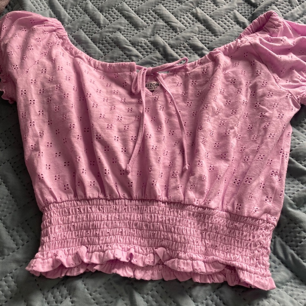 light pink crop top
